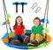 Leogreen Balancoire nid d'oiseau Ø 100 cm Charge Maximal 300 kg, Réglable en Hauteur de 100 à 180cm, avec Sangles de Suspension Ensemble, pour Enfants et Adultes (Multicolore)
