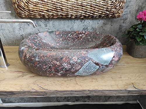 Lavabo en granit Seven Colors 1er choix Dimensions 60 x 40 cm Photos réelles du lavabo lavabo en granite évier salle de bain