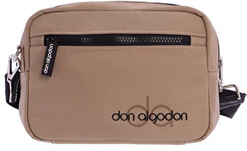 DON ALGODON Damen Zaira Shoulder Bag Damen Umh ngetaschen, Beige, 22 x 8 16 cm EU
