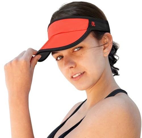 GADIEMKENSD Sun Visors Hats for Women Men Beach Hat Summer Straw Sun hat Fashion Foldable Wide Brim Sombreros UV Protection para Mujer para Ponytail Caps for Running Hiking Football Golf Orange Black