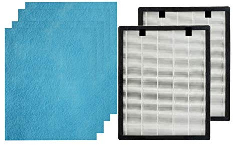 PUREBURG KJ210F Replacement True HEPA Filter Set Compatible with Hosome Air Purifier KJ210F-142-01,H13 Activated Carbon 2-Pack