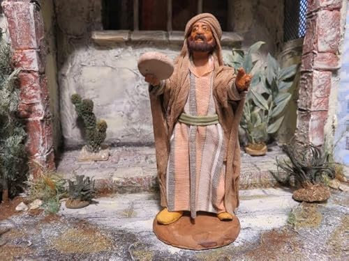 Krippenfiguren Brothändler mit Brot 12 cm