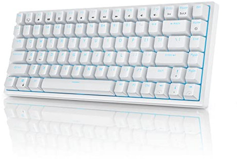 RK ROYAL KLUDGE RK84 Blue Backlit 75% Triple Mode BT5.0/2.4G/USB-C Hot Swappable Brown Switch Mechanical Keyboard, 84 Keys Tenkeyless TKL Mechanical Keyboard w/Detachable Frame & Programmable Software