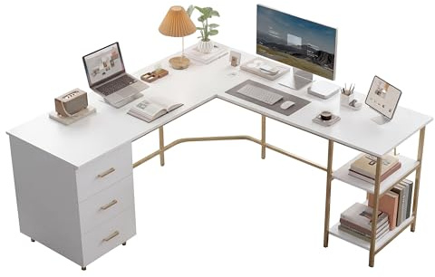 Techni Mobili Schreibtisch, Holzwerkstoff, Gold, Einheitsgröße