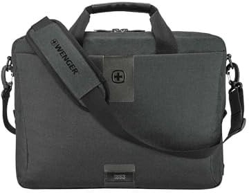 Wenger MX ECO Brief, 16 Laptop Briefcase, Charcoal