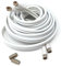 DRUT 5m Twin Shotgun Satellite Moulded F Type Plug to Socket RG6 Coaxial Extension Antenna Cable Lead With F Type Couplers 16.5ft White