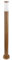 GLOBO Stehleuchte Außenleuchte Gartenlampe Standleuchte Wegelampe Terrasse, IP44, Edelstahl Holzoptik, 1x E27 Fassung, DxH 12,7x110 cm