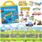 Meanju Stickerbuch mit über Wiederverwendbare Sticker Kinder,Lernspielzeug Aufkleber Spielset,Kinder Aufkleber Bücher Lernspielzeug,Kleinkind Aufkleber Buch Gastgeschenke