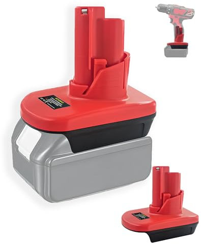 TPDL MT18M12 Battery Adapter for Milwaukee M12 12 V Power Tool, Adapter Converter Convert for Makita 18 V Battery to for Milwaukee M12 12 V Power Tool