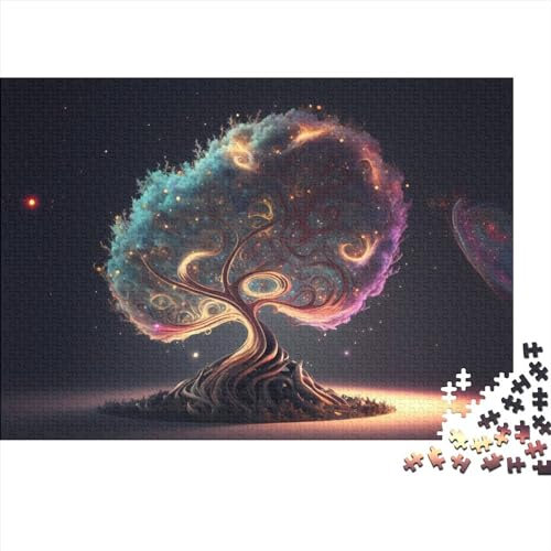 Puzzle Arbre Magique Fantastique pour Adultes et Enfants - 1000 Pièces en Bois - Jeu Éducatif Familial 75x50cm