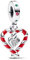 Feitery Christmas Double Candy Cane Herz Weihnachten Charms Armband Bead Charm für Damen Weihnachtszeit