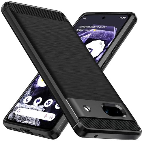 ivoler Coque Silicone pour Google Pixel 8A, [Protection Antichoc Militaire] Étui de Protection, Mince Souple TPU Anti-Rayures Dos Bumper Housse, Noir