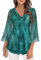 Tunika Damen Große Größen Elegant Doppellagige Bluse mit 3/4 Ärmel Shirt Festliche Outfit Damen Mode Frühling 2025 Shirtbluse 3/4 Arm Luftige Oberteile Schicke Tunika Leicht Damenbluse,XXL