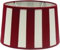Tisch-Lampenschirm oval bordeaux/beige Balken