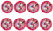 ALMACENESADAN, 5121, Pack fiesta cumpleaños; pack 8 platos de cartón 23 cm; de la licencia (Minnie Mouse)