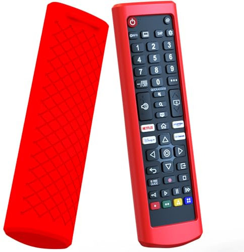 Case for LG TV Remote, Battery Cover Compatible with LG Remote Control for Smart TV AKB Series Universal TV Remote Cover Red