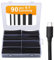 Hejo 90 mm Kit Guaina Termorestringente, 4:1 Guaina Termorestringente Nero Rivestiti con Adesivo Rapporto, 100 Pezzi 5 Misure Guaina Termorestringenti, Termorestringente per Cavi Elettrici
