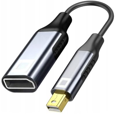 Co2 Adapter Mini DisplayPort auf DisplayPort DP 1.4 8K/60Hz, 4K/120Hz, 2K/240Hz, Full HD, Dynamic HDR DSC 3D HDCP 2.2 FEC FreeSync G-Sync, Plug & Play, 32.4 Gbps, Bidirektional, Aluminium (8K)
