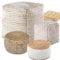 Amago home Sitzhocker Sitzpouf Jute Bodenkissen rund quadratisch Deko Hocker Fußhocker Farbe quadratisch 45x45x45