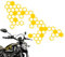Hexagon Waben-Aufkleber für Motorrad, Hexagon-Aufkleber, Modifizierter Hexagon-Motorradaufkleber, starke Viskosität Motorrad Dekoration Werkzeug für Computer, Auto, Laptop, Computer, Auto, Laptop,