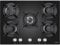 TELEFUNKEN Plaque gaz TGV5C, 70 cm, 5 foyers, verre noir