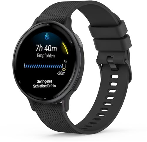 Mugust Armband für Garmin Vivoactive 5/3, Garmin Vivomove 3/HR/Luxe/Style Armband für Damen und Herren, Verstellbarer klassischer Sport Ersatzarmband mit Garmin Forerunner 55/245/645 (Schwarz)