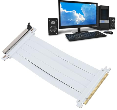 ciciglow PCIE 5.0 X16-Riser-Kabel, Flexibles Hochgeschwindigkeits-GPU-Verlängerungskabel, 128 Gbit/s PCI Express Gen5.0 X16 GPU-Riser-Kartenkabel (60cm)