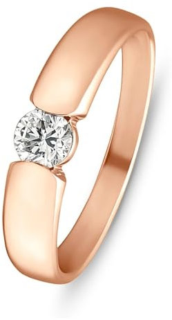 CHRIST Damen-Damenring 585er Rotgold 1 Diamant 60 Rotgold 32027004