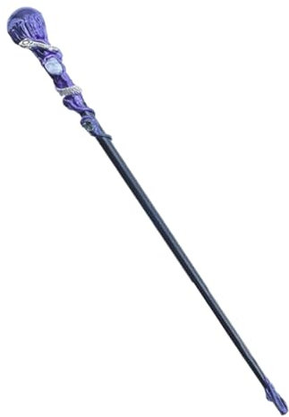 Baguette de Sorcière en Cristal d'Améthyste - Accessoire de Costume d'Halloween pour Sorcières