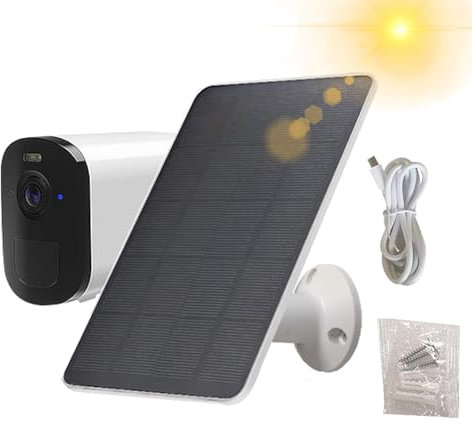 Panneau Solaire Pour Sonnette Ring - Chargeur Solaire Extérieur Étanche 3 W 5 V | Câble De 1,2 M, Support De Montage À 360 °, Chargeur De Panneau Solaire Polyvalent Pour Téléphones