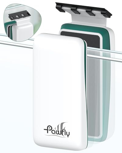 Pawfly Cepillo magnético Potente para acuarios, con 2 rascadores extraíbles, Flotante, para Vidrio de 0,65-1,3 cm de Espesor