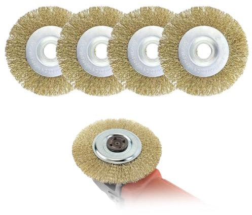 Fugenbürste 4er Set,Runde Fugenbürste,Fugenbürste für Garten,Kompatibel mit Gloria Multibrush und anderen Drahtbürsten,Drahtbürste zur Fugenreinigung,Messingbürste Fugenreiniger,Weedbrush Fugenbürste