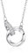 RANKEEF Silver Necklaces For Women: Sterling Silver Necklace with Cubic Zirconia Circle Pendant, Adjustable Length for Ladies