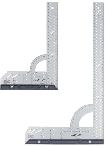 wolfcraft Universalwinkel-Set - 8654000-2 Winkel zum Messen, Anreißen, Zeichnen und geführten Schneiden