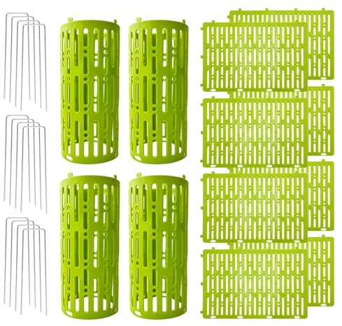 CLIUNT 12 Stück Baumschutz Wildverbiss und Mähen, 33x20CM Erweiterbarer Baumschutzhülle, Erweiterbare Baumrinde Schutz, mit 12 U-Klammern, vor Nagetieren, Verbissschutz UV-Beständiger