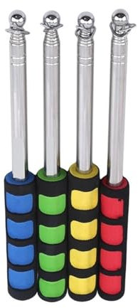 LZZYFPX Flag Pole Telescopic With Lanyard Teaching Pointer Stick Stainless Steel Flagpole Tour Guide Flagpole(Blue 120cm)