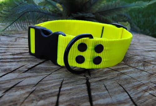 Halsband 4cm breit Gr.L Neon-Gelb (OL)