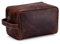 SURAZO Kulturtasche Herren Leder Groß - Echtleder Kulturbeutel Damen mit Fächern - Geräumige Kosmetiktasche Reise-Kulturtasche Waschtasche für Toilettenartikel & Reise (Braun)