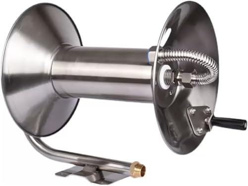 Professioneller Schlauchaufroller aus Metall, Hochleistungs-Schlauchaufroller zur Wandmontage, Aufhänger für Gartenschlauchaufroller, Schlauchhalter für Garten, Auto oder Balkon (3/4-Zoll-Schlauch)