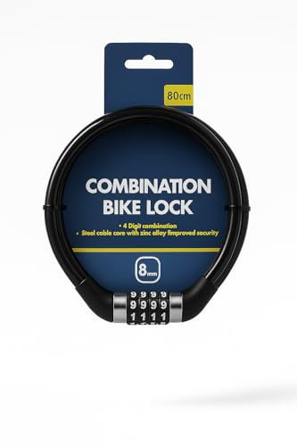 Combination Bike Lock Cable Bicycle Chain Lock Motorcycle Locks Heavy Duty Anti Theft Shackle E Bike High Security Folding Waterproof Lightweight Portable Outdoor Gate Door Fence Locks 4 Digits 80cm