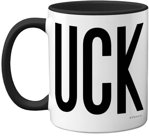 Stuff4 Unhöfliche Geschenke – Schwarze Cu*k Tasse – Neuheit Geschenke für Bestie Pal von Best Friend Bestie, Fluchen Geburtstagsgeschenke, lustige Geburtstagsgeschenke, 325 ml, schwarzer Griff