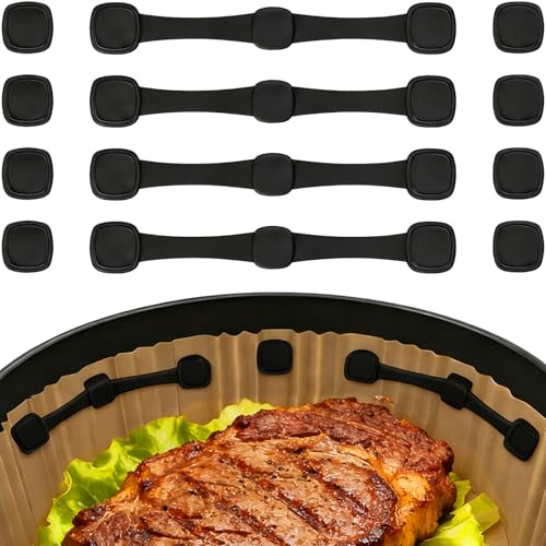 FURNSII 12 Pack Calamite per Friggitrice ad Aria, Magneti per Fissare Carta Forno della Friggitrice ad Aria, Clip Magnetiche Silicone Airfryer Accessori per Cosori Ninja Philips