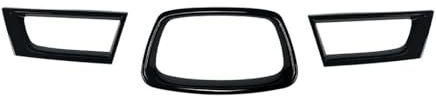 Frontgrill des Autos Für Subaru Für Impreza Für WRX STI 9. Generation 2006-2007 Fronthaube Racing Bumper Grill Außen Schwarzer Kühlergrill(Schwarz)