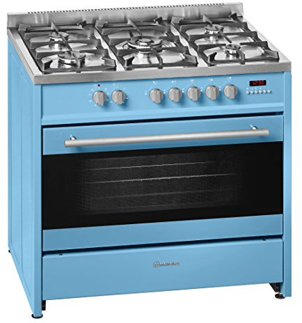 Meireles E 911 PB NAT - Cocina (Cocina independiente, Azul, Botones, Giratorio, Acero inoxidable, Frente, Electrónico)