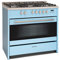 Meireles E 911 PB NAT - Cocina (Cocina independiente, Azul, Botones, Giratorio, Acero inoxidable, Frente, Electrónico)
