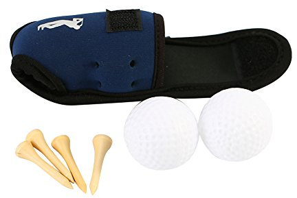 VGEBY Golfball Tasche Zwei Bälle Beutel Portable Golf Utility Pouch mit 4 Tees und 2 Bälle (Farbe : Blau)