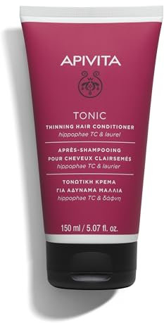 Apivita Tonic Haarausfall Conditioner 150ml mit patentiertem Hippophae Tonic Complex, Lorbeer und Propolis - Haarausfallbehandlung, die das Haar stärkt, Haarbruch verhindert