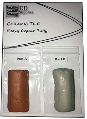 Floor & Wall Ceramic Tile Epoxy Repair Putty - Repairs Chips, Cracks, Defects & Similar Damage. 38g (Terracotta)
