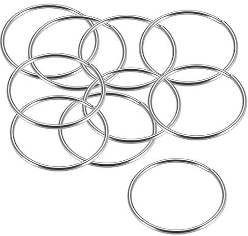 sourcing map 10 Stücke Geschweißter O Ring Umreifungsringe Edelstahl 60 x 3mm