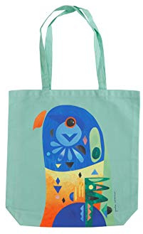 Maxwell & Williams Große Tragetasche, Motiv Kookaburra, 100% Baumwolle, Mehrfarbig, 42 x 41 cm, mit Print des Australischen Künstlers Pete Cromer, Farbenfrohe Einkaufstasche